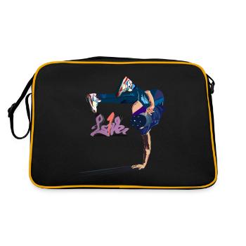 B-BOY4EVER 1LOVE - Sac Retro - noir/or - Dos