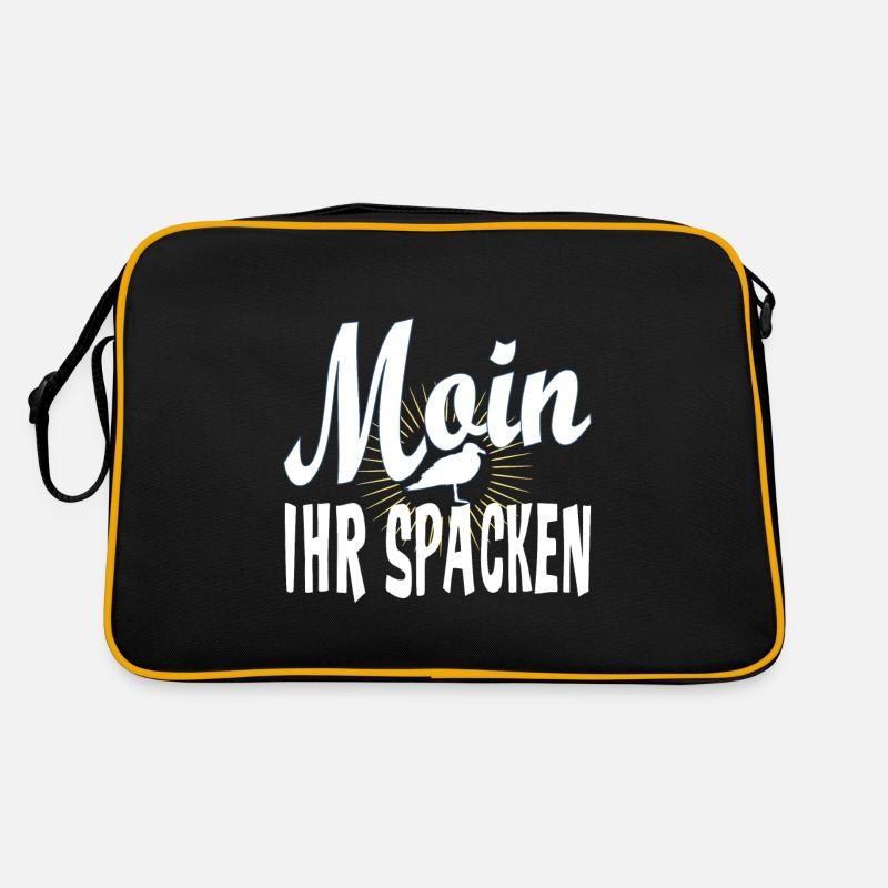 Norddeutsch Möwe - Moin ihr Spacken Oder was? Retro Tasche