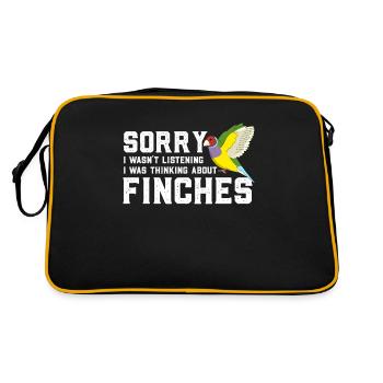 Gouldian Finch - Finch - Finch - Oiseau - Sac Retro - noir/or - Dos