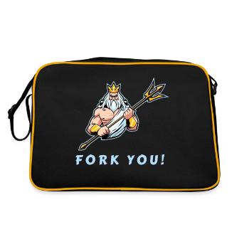 Fork You / Fuck You - Sac Retro - noir/or - Dos