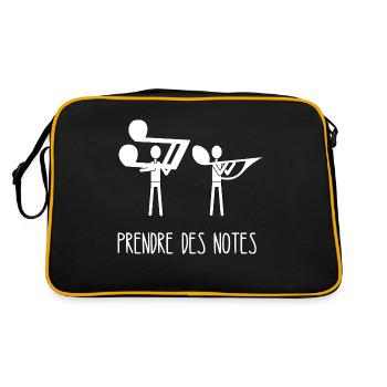 prendre des notes - Sac Retro - noir/or - Dos