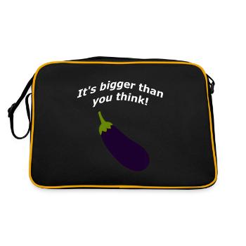 It's bigger than you think! - Retro Bag - black/gold - Back