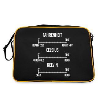 Fahrenheit Celsius Kelvin Physics Physicist Math - Retro Bag - black/gold - Back