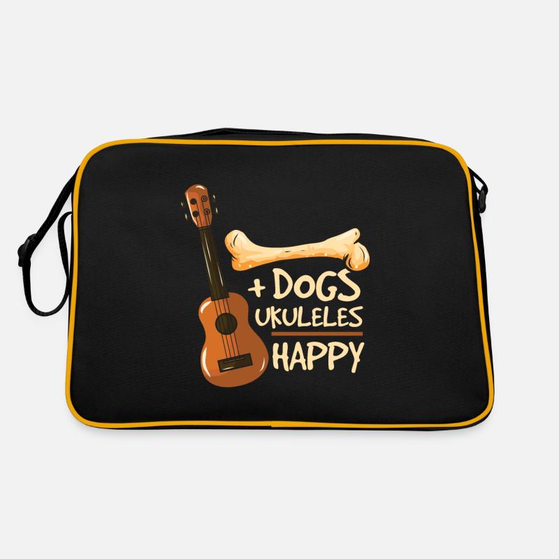 Chiens Ukulélés Heureux Sac Retro