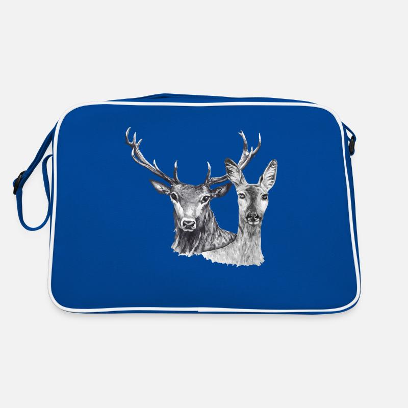 Hirsch und Reh Retro Tasche