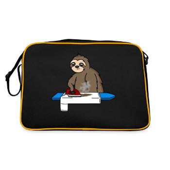 Le paresseux repasse très lentement - Sac Retro - noir/or - Dos