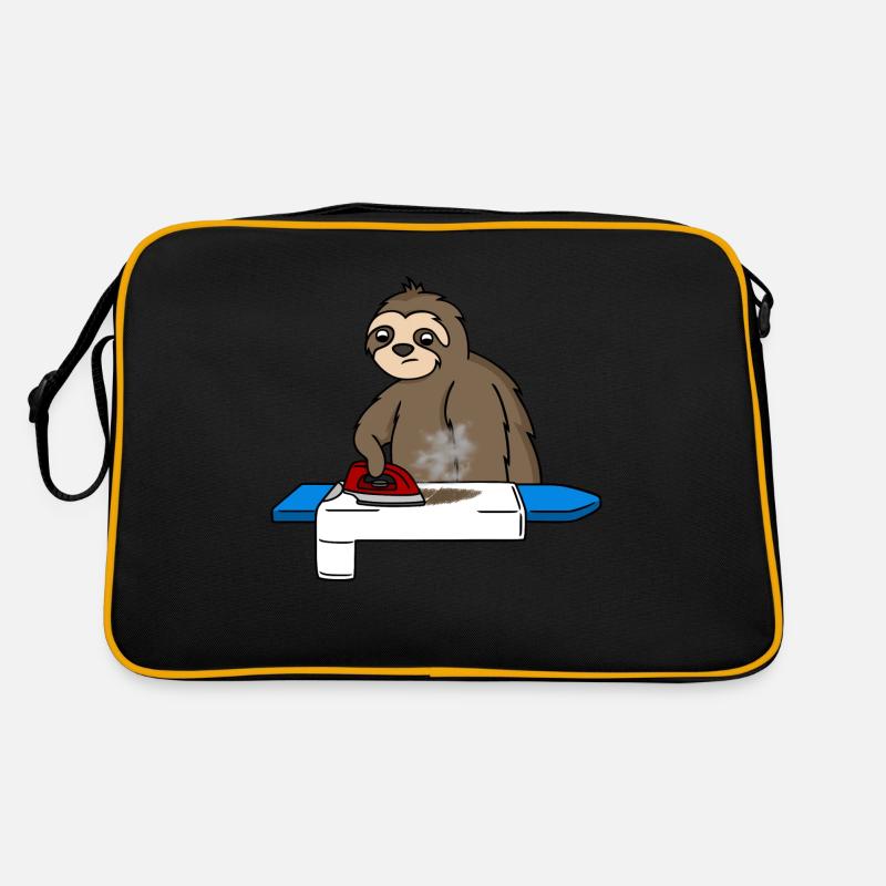 Faultier bügelt sehr langsam Retro Tasche