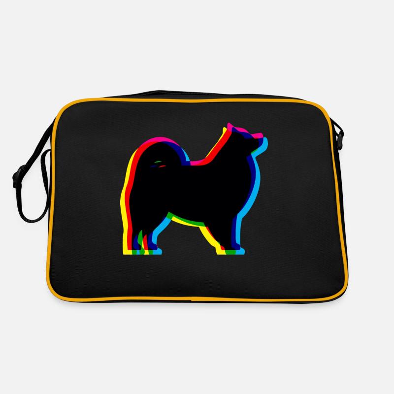 CMYK Samojede - Retro Tasche - Schwarz/Gold