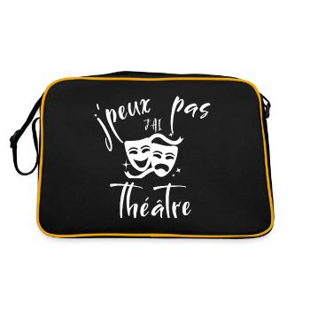 j'peux pas j'ai théâtre - Sac Retro - noir/or - Dos