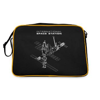 International Space Station with Soyuz - Retro Bag - black/gold - Back