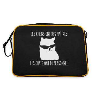les chiens ont des maîtres - Sac Retro - noir/or - Dos