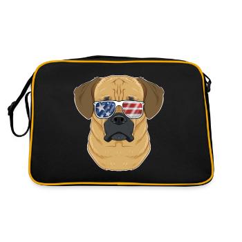 Puggle USA Sunglasses I American Flag Puggle - Retro Bag - black/gold - Back