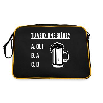 TU VEUX UNE BIÈRE - Sac Retro - noir/or - Dos