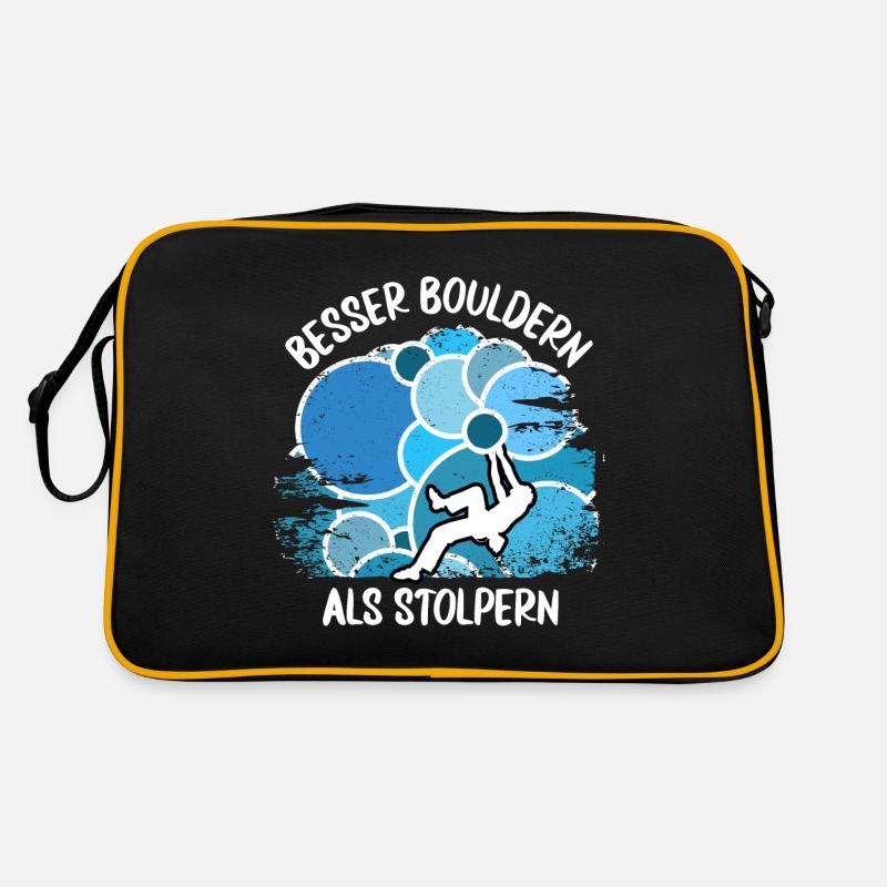Vintage Bouldern Boulderer Klettern Kletterer Retro Tasche