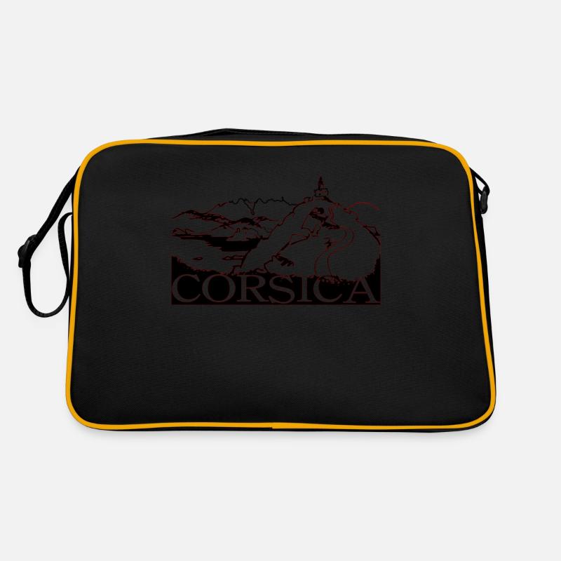Korsika - Retro Tasche - Schwarz/Gold