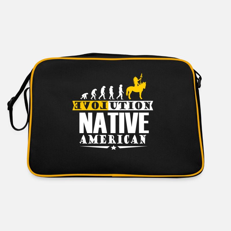 Indianer Geschenk Totem Tipi Häuptling Indianerin Retro Tasche