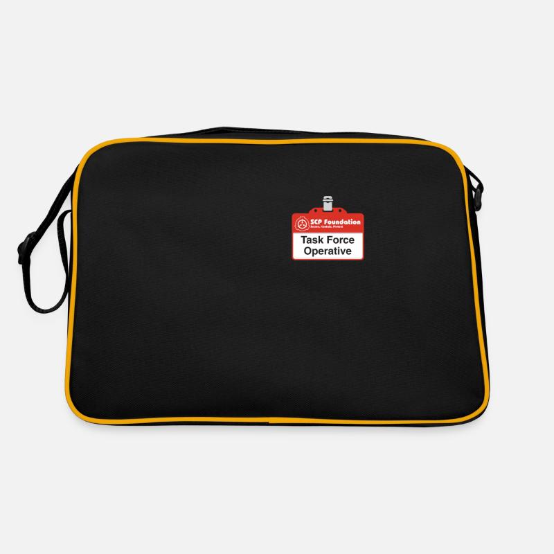 Task Force Abzeichen SCP Foundation Secure Contain - Retro Tasche - Schwarz/Gold