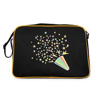 Festive confetti horn - Retro Bag - black/gold - Back