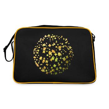 Sterne Farbkugel 3 - Retro Tasche - Schwarz/Gold - Hinten