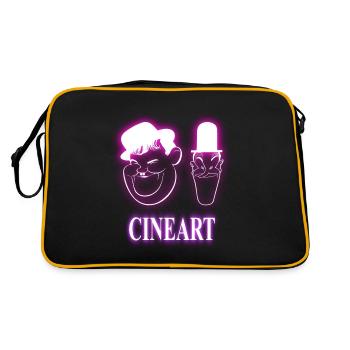 Thick and goofy neon - Retro Bag - black/gold - Back
