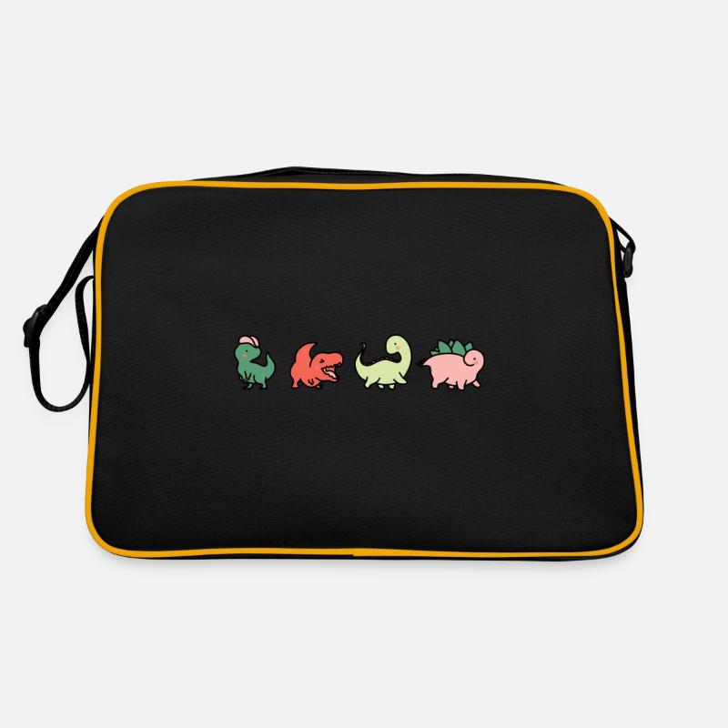 Cute colored dinosaurs Retro Bag