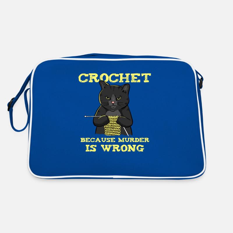 Crochet Because Murder Is Wrong Retro Tasche