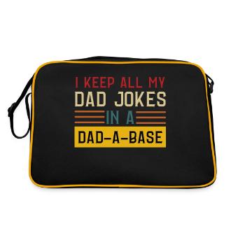 DAD JOKES - Retro Bag - black/gold - Back