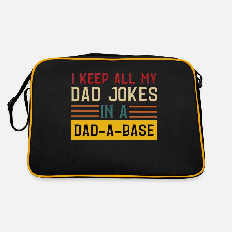 PAPA WITZE - Retro Tasche - Schwarz/Gold