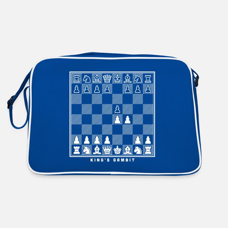 King es gambit chess opening board chess player Retro Tasche