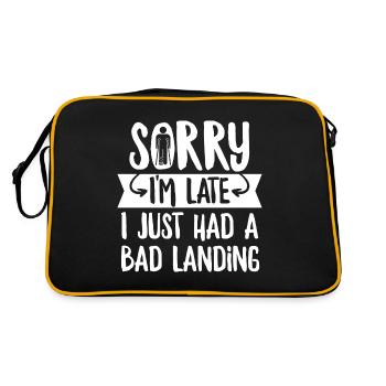 Broken leg saying for someone with a - Retro Bag - black/gold - Back
