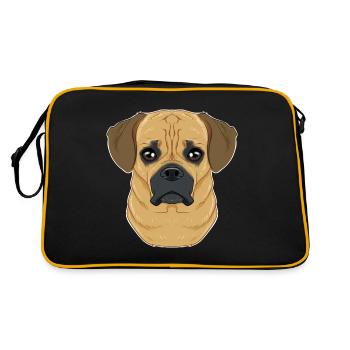 Puggle Lover I Dog Lover I Puggle - Retro Bag - black/gold - Back