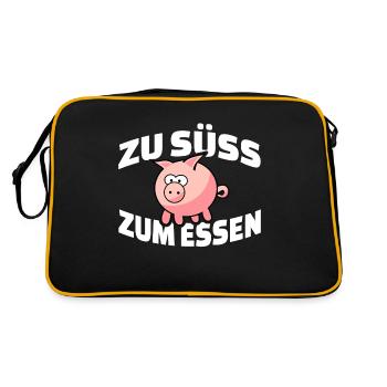 Porc porcelet ferme animal animal d’élevage - Sac Retro - noir/or - Dos