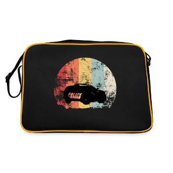 Police vintage car patrol car - Retro Bag - black/gold - Back