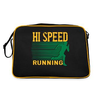 HI SPEED RUNNING vector design - Retro Bag - black/gold - Back