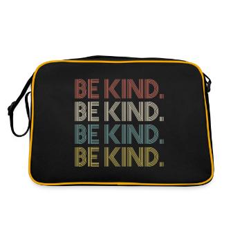 Be Kind Shirt Anti Bullying Kindness - Retro Bag - black/gold - Back