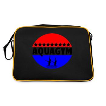 AQUAGYM silhouettes (noir, demi-cercles) - Sac Retro - noir/or - Dos
