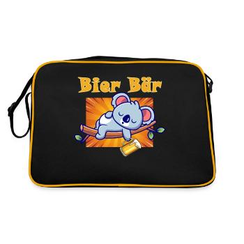 beer bear drinks for all drink-profys alcohol yeast - Retro Bag - black/gold - Back