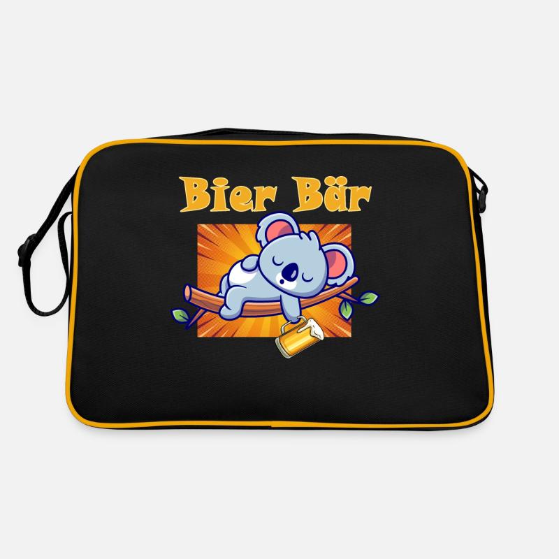 beer bear drinks for all drink-profys alcohol yeast Retro Bag