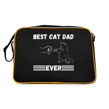Cat dad amour de chat cadeau chat père chat Cat - Sac Retro - noir/or - Dos