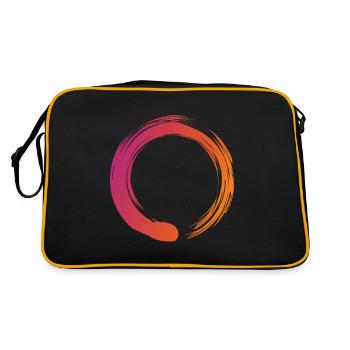 Zen Cirlce - Zen, Enso, Méditation, Bouddhisme - Sac Retro - noir/or - Dos