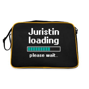 Lawyer loading law justice profession gift - Retro Bag - black/gold - Back