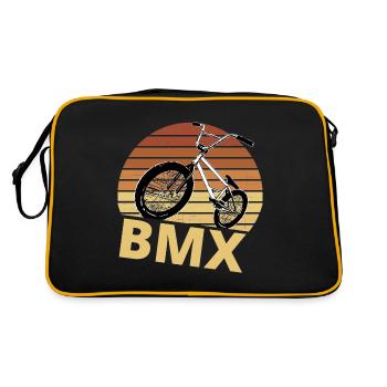 Bmx / bmx rider / Freestyle Bmx / Bmx Flatland - Retro Bag - black/gold - Back