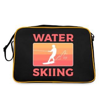 Wasserski - Retro Tasche - Schwarz/Gold - Hinten