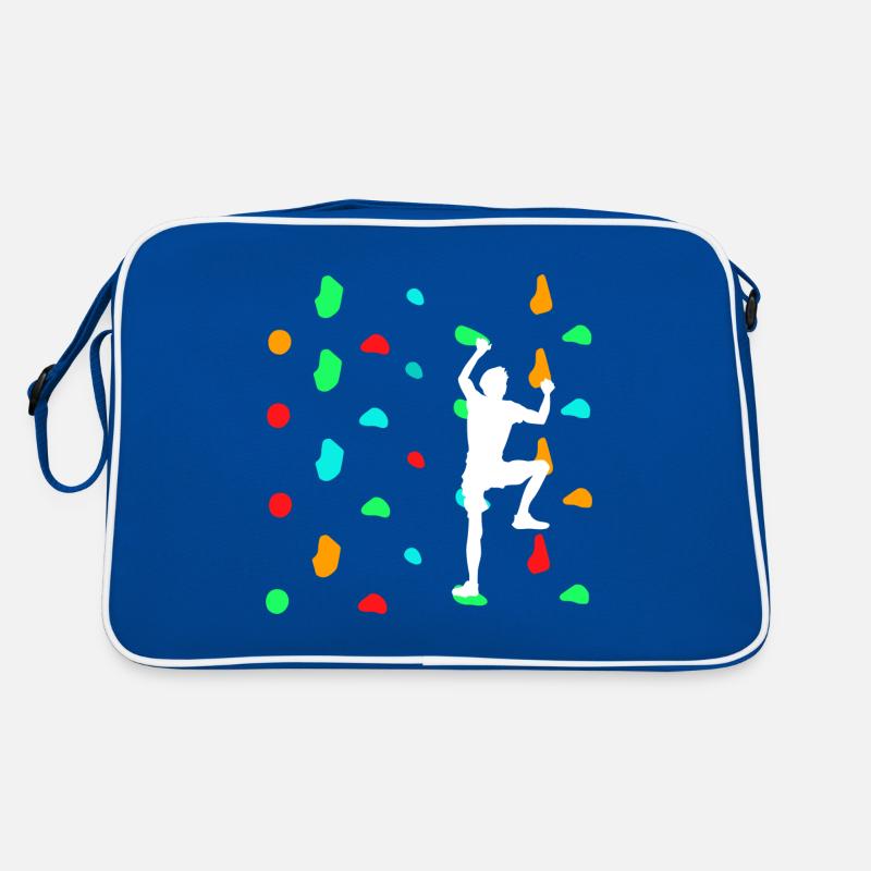 Boulderer en train de Boulder sur le mur d’escalade Sac Retro