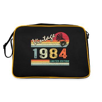 Vintage Gramophone 38th birthday 1984 38 years old - Retro Bag - black/gold - Back