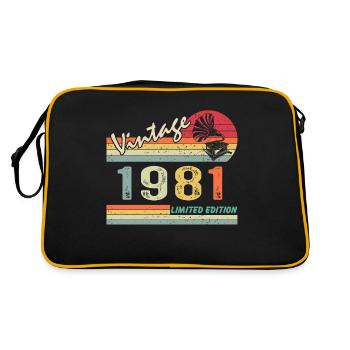 Vintage Gramophone 41th birthday 1981 41 years old - Retro Bag - black/gold - Back