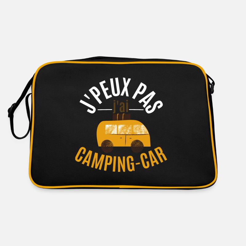 J’PEUX PAS J’AI CAMPING-CAR - Sac Retro - noir/or