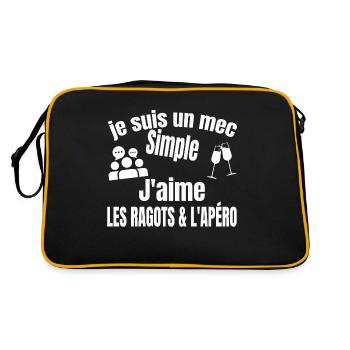 ragots et apéro - Sac Retro - noir/or - Dos