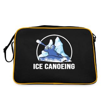 eiskanufahrer eiskanu eispaddeln kanu winterkanu - Retro Bag - black/gold - Back