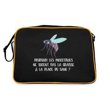 pourquoi les moustiques ne sucent pas la graisse - Sac Retro - noir/or - Dos